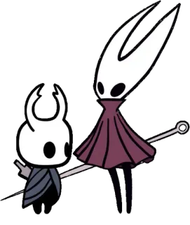 ❤️ The Knight Hollow Knight Hollow Knight, El Caballero, Hornet, Videojuego, Personaje, Pegatina telegram sticker