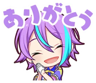 ☺️ ありがとう merci, animé, mignon, reconnaissant whatsapp sticker