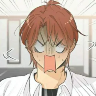 🎧 anime, angry, upset, cartoon, facial expression telegram sticker
