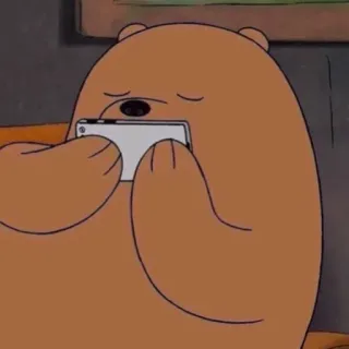 ❤️ orso, We Bare Bears, cartone animato, giocare, gioco per cellulare, telefono, gioco telegram sticker