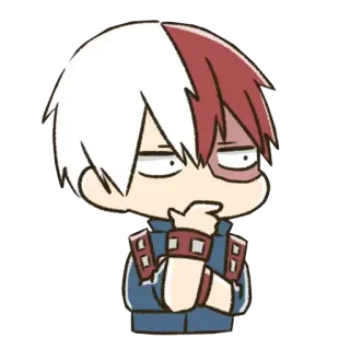 🤔 Shoto Todoroki My Hero Academia Anime, Shonen, Superhero, Todoroki, Słodkie, Naklejka, Manga telegram sticker