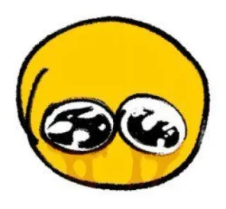 😭 piangere, emoji, triste, supplicante, meme telegram sticker