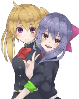 ❤ anime, personages, vrienden, meisjes, japans, cartoon, vriendschap whatsapp sticker