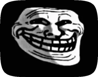 ☹️ Trollface Meme, Trò hề, Internet, Hài hước, Chuyện cười telegram sticker