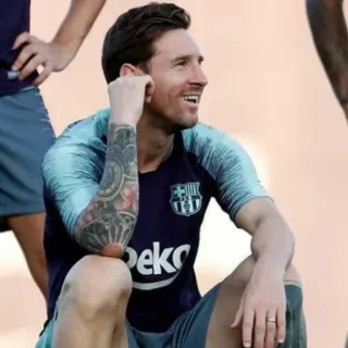 🎲 Lionel Messi นักฟุตบอล, ลิโอเนล เมสซี, นักกีฬา, ฟุตบอล, สโมสรฟุตบอลบาร์เซโลนา telegram sticker