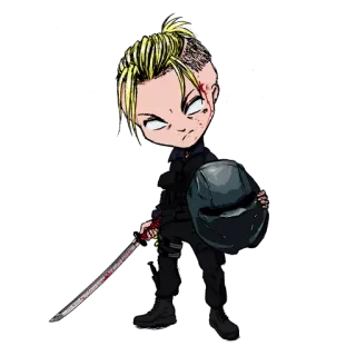 🗡 soldado, espada, arma, violência, capacete, guerreiro whatsapp sticker