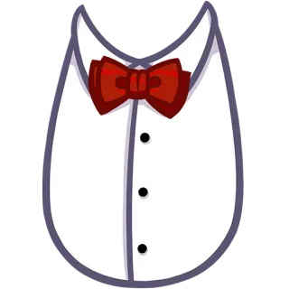 👔 tuxedo, bow tie, formal wear, shirt, clothing telegram sticker