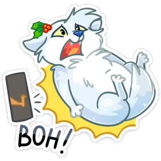 😡 BOH! mèo, hoạt hình, động vật, nhãn dán telegram sticker