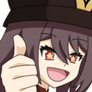 🌸 Hu Tao Genshin Impact Anime, Gioco, Genshin Impact, Personaggio, Pollice su telegram sticker