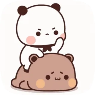 😒 Desenho animado, Urso, Panda, Fofo, Bravo, Brincalhão, Animais telegram sticker