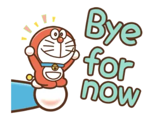 🔵 Doraemon Bye for now Doraemon, gatto, ciao, addio, animazione, cartone animato, sticker whatsapp sticker