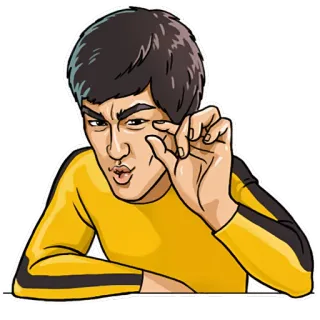 😉 Bruce Lee arts martiaux, Bruce Lee, karaté, kung-fu whatsapp sticker