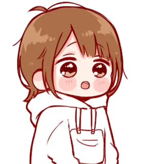 💞 アニメ, 可愛い, 女の子, かわいい, パーカー whatsapp sticker