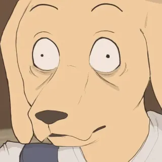 😱 Jack Beastars dog, anime, shocked, eyes, anthro whatsapp sticker