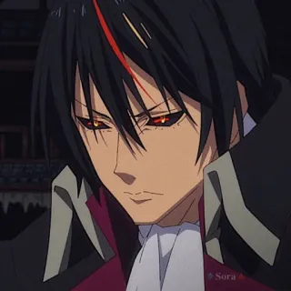 🥀 Diablo That Time I Got Reincarnated as a Slime Anime, Demonio, Pelo negro, Ojos rojos, Diablo, Isekai whatsapp sticker