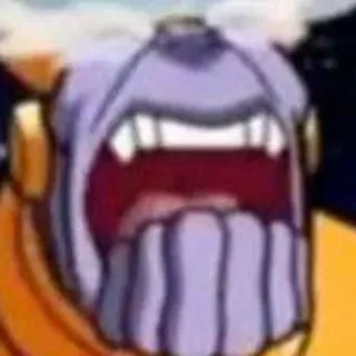 😭 Thanos Thanos, vilão, Marvel, quadrinho, super-herói telegram sticker