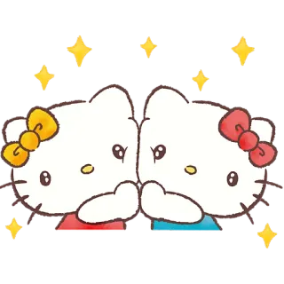 🤗 Hello Kitty Hello Kitty, kawaii, Sanrio, słodkie, postać z kreskówki telegram sticker