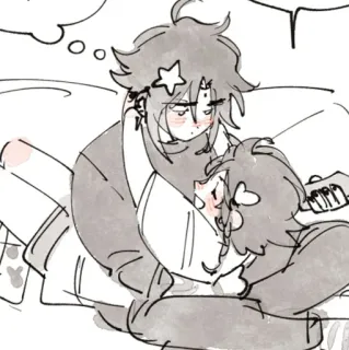 🩹 câlin, amour, romance, affection, mignon, dessin animé, cœur, couple telegram sticker