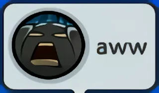 😮 aww expression, cartoon, emoticon, cry whatsapp sticker