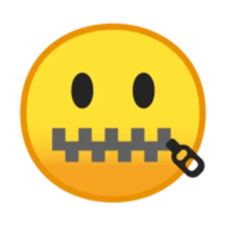 🤐 emoji, zipped mouth, silence, secret, 🤐 telegram sticker