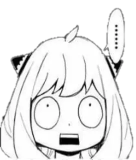 😦 Anya Forger Spy x Family Anya, Spy x Family, anime, manga, cute, surprised, shocked, funny telegram sticker