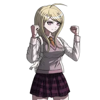 💪 Kaede Akamatsu Danganronpa V3: Killing Harmony Аниме, Персонаж, Игра, Школьная форма, Danganronpa telegram sticker
