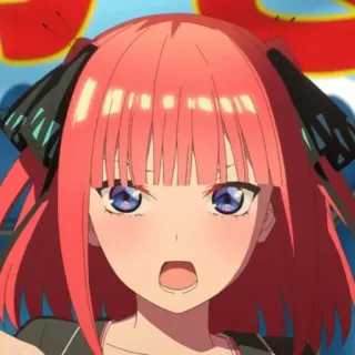 😡 Nino Nakano The Quintessential Quintuplets Anime, Manga, Nino Nakano, The Quintessential Quintuplets, Pelo rosa telegram sticker