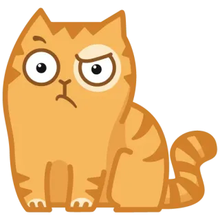 😒 кот, животное, наклейка, мультфильм, милый telegram sticker