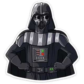 😌 Darth Vader Star Wars ダース, ベイダー, スターウォーズ, シス, 悪役, 帝国 telegram sticker