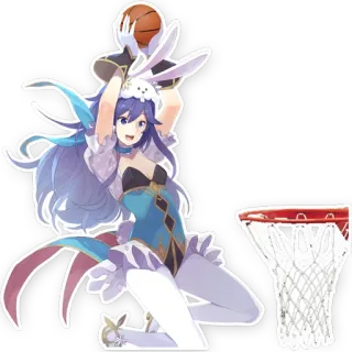 🏀 Lucina Fire Emblem Lucina, Fire Emblem, Koszykówka, Anime, Gra wideo, Królik, Fanart telegram sticker