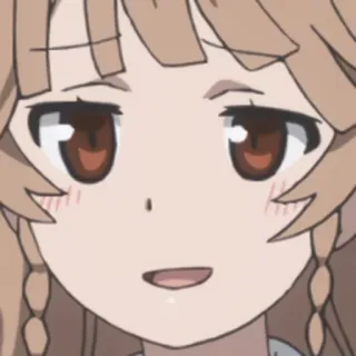 😏 애니메이션, 소녀, 귀여운, 만화, 스티커, 표정 telegram sticker