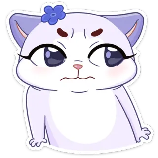 🥴 cat, sticker, cute, cartoon, animal, angry, emoji whatsapp sticker