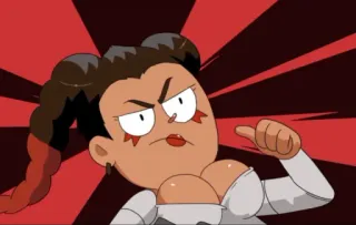 👍 cartoon, character, animation, angry telegram sticker