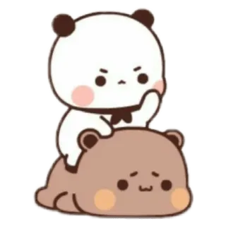 😀 süß, Panda, Bär, Cartoon, Tiere telegram sticker