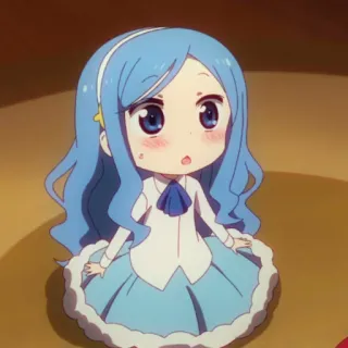 🦋 Animé, Chibi, Mignon, Fille, Dessin animé whatsapp sticker