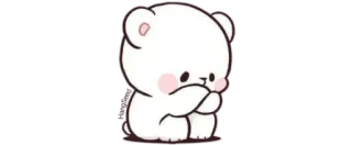 🙁 oso, lindo, kawaii, dibujos animados, animal telegram sticker