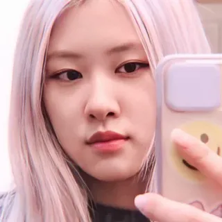 🧸 Rose kpop, rose, selfie, chanteuse, célébrité, idole, femme, portrait telegram sticker