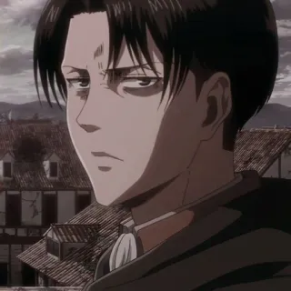 ☕️ Levi Ackerman Attack on Titan Anime, Personaje, Levi, Ataque a los Titanes, Fanart whatsapp sticker