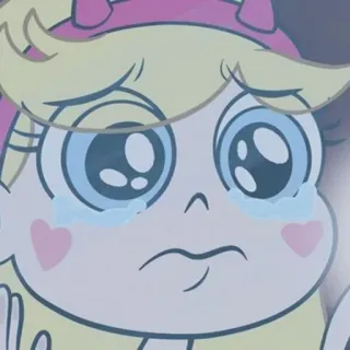 💫 Star Butterfly Star vs. the Forces of Evil Dibujo animado, Llorando, Triste, Estrella, Mariposa whatsapp sticker