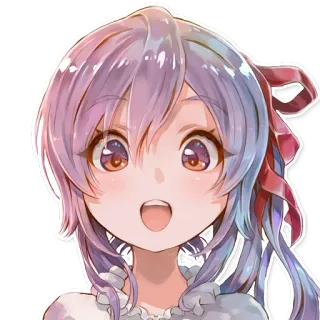 😲 Anime, Garota, Sticker, Desenho animado, Mangá telegram sticker