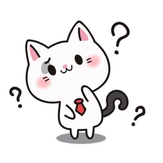 🤔 gatto, domanda, confuso, pensieroso, adesivo telegram sticker