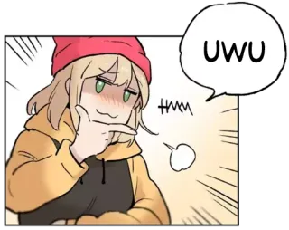 🙂 UWU Anime, Manga, Cute, Uwu, Sonrojado, Pensando, Cómic, Dibujos animados telegram sticker