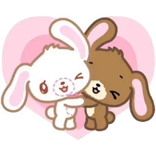 🩹 Kartun, Kelinci, Kelinci, Lucu, Cinta, Persahabatan whatsapp sticker