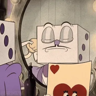😎 King Dice Cuphead King Dice, Cuphead, Dessin animé, Dé, Personnage, Jeu vidéo whatsapp sticker