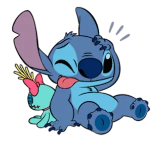😜 Stitch Мультфильм, Стич, Милый, Дисней whatsapp sticker