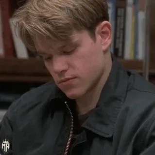 ☣ Matt Damon actor, man, celebrity, person, portrait telegram sticker