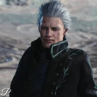 🗡 Vergil Devil May Cry anime, video game, character, white hair telegram sticker
