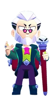 😠 Byron Brawl Stars game, character, magic, wizard, poison telegram sticker