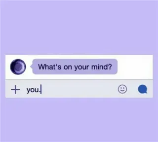 ❤️ What's on your mind? + you. chat, flirt, romance, message, social media, typing telegram sticker