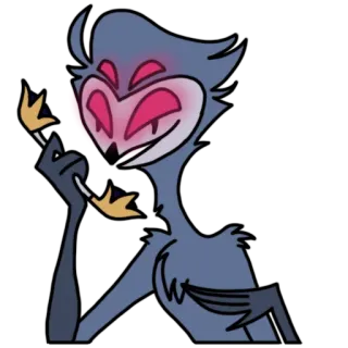 📱 Stolas Helluva Boss Cartoon, Dämon, Vogel, Stolas, Helluva Boss, Eule telegram sticker